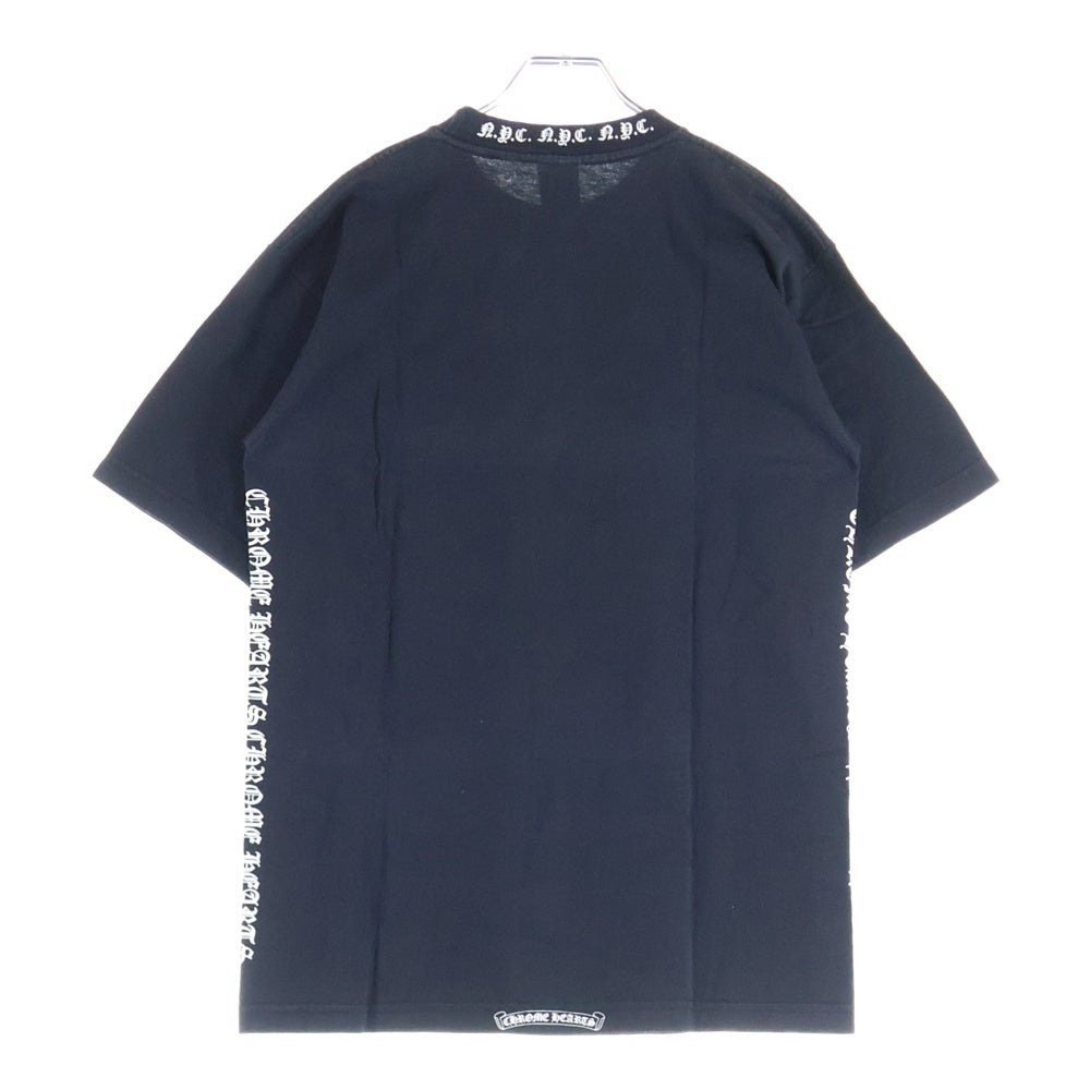 CHROME HEARTS(クロムハーツ) NYC NECK LOGO S/S TEE ネック ロゴ プリント 半袖Tシャツ カットソー ブラック