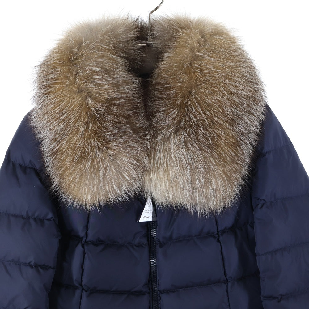 MONCLER(モンクレール) 18AW HIRONDELLE D20934934520 54155 イロンデール ファー付きジップアップロングダウンコート レディース ブラック
