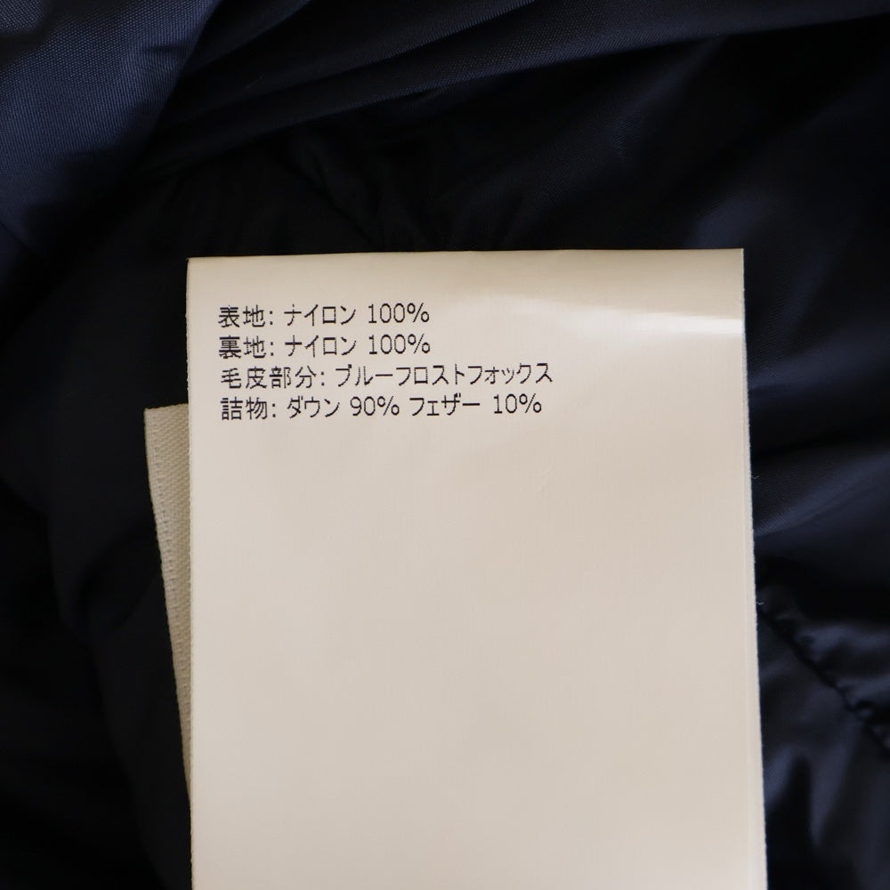 MONCLER(モンクレール) 18AW HIRONDELLE D20934934520 54155 イロンデール ファー付きジップアップロングダウンコート レディース ブラック