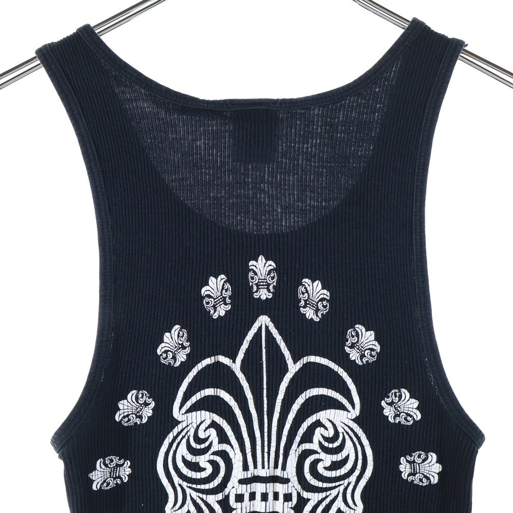 CHROME HEARTS(クロムハーツ) OLD オールド フレア バックプリント リブタンクトップ ノースリーブ ブラック