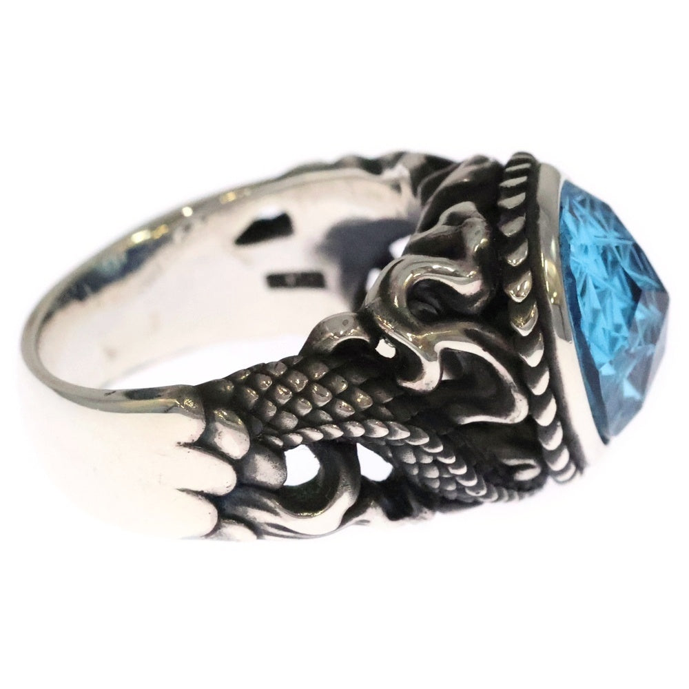 Bloody Mary(ブラッディマリー) 2019 Summer Festival ZILAN ジラン 龍蛇 切子 ブルートパーズ リング 指輪 シルバー/ブルー