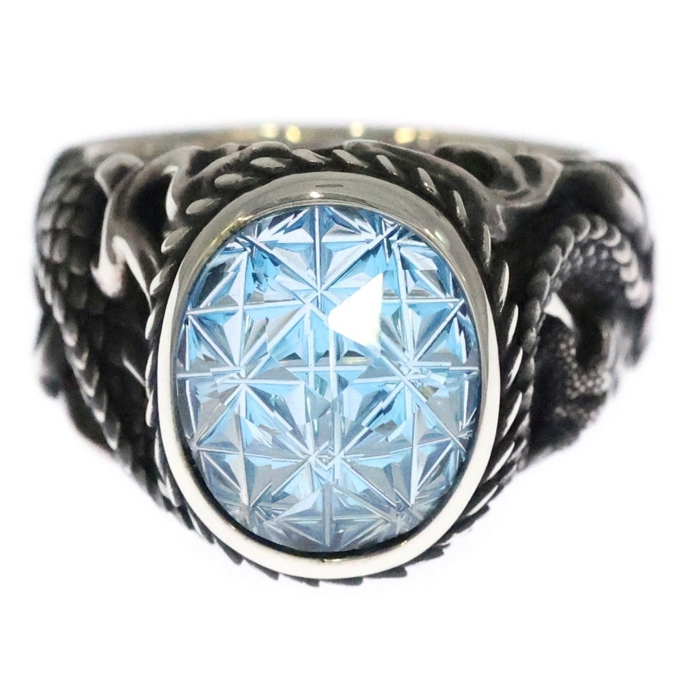 Bloody Mary(ブラッディマリー) 2019 Summer Festival ZILAN ジラン 龍蛇 切子 ブルートパーズ リング 指輪 シルバー/ブルー