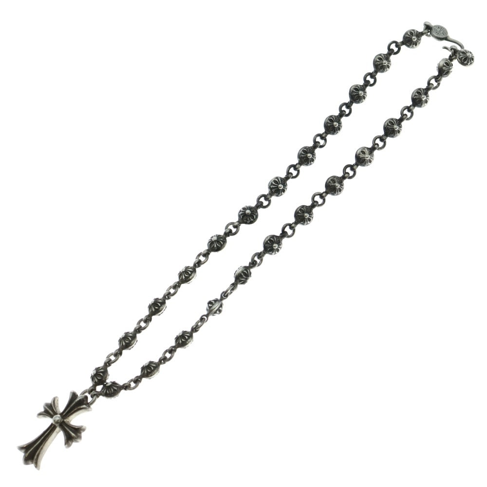 CHROME HEARTS(クロムハーツ) #1 CRSBL CHN SML CH CRS クロスボールチェーン スモールCHクロス ネックレス シルバー BCA193