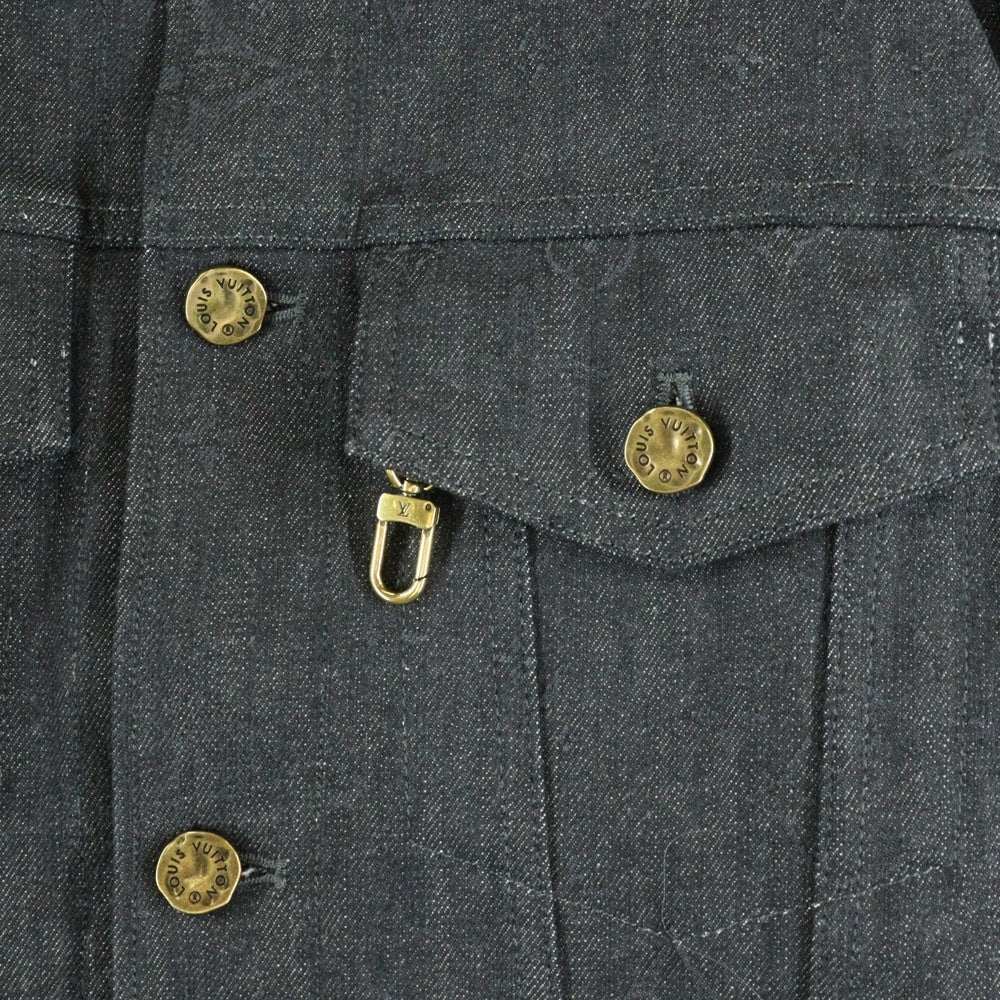 LOUIS VUITTON(ルイヴィトン) 21AW ステープルライン シャドーモノグラム デニムジャケット ブラック RM212Q E53 HLA55W