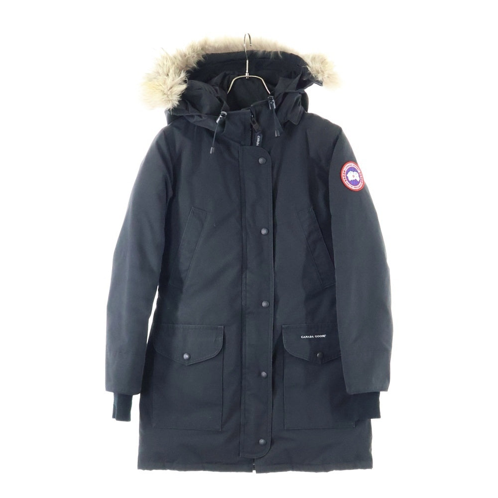CANADA GOOSE(カナダグース) TRILLIUM PARKA 6660LA トリリウムパーカー ワッペンロゴ ジップアップ フード付きダウンジャケット レディース ブラック