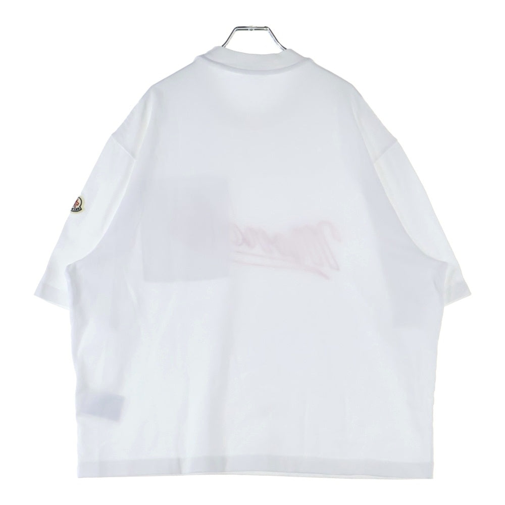MONCLER(モンクレール) ロゴ刺繍 クルーネック 半袖Tシャツ カットソー ホワイト I10918C00005 899H5