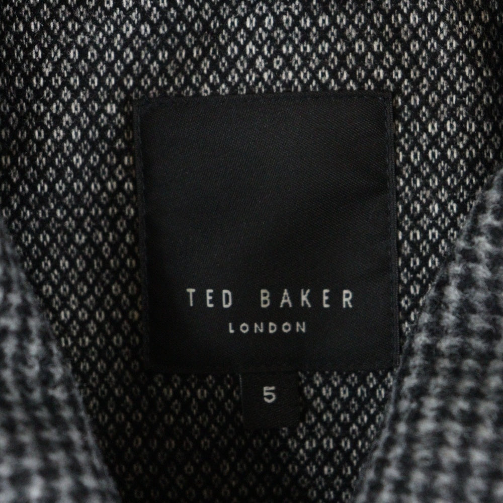 NO BRAND(ノーブランド) TED BAKER ウール混 チェック スタンドカラージャケット グレー