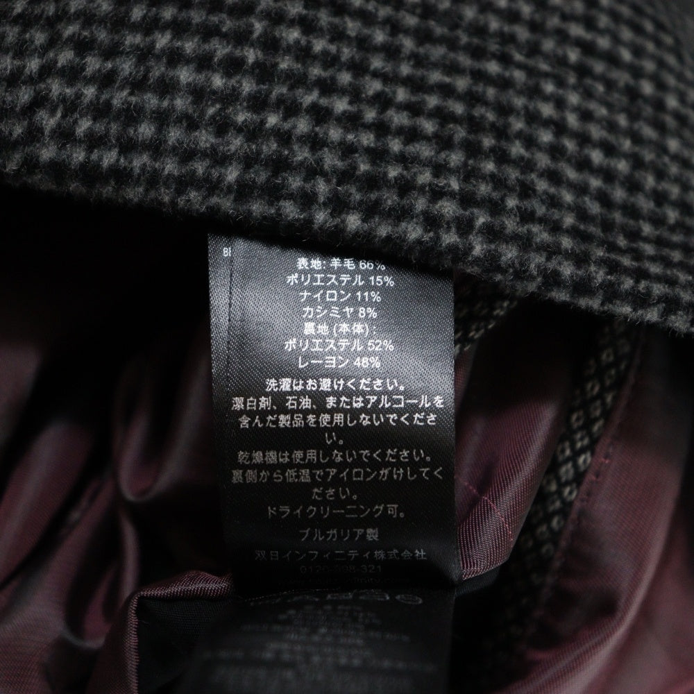 NO BRAND(ノーブランド) TED BAKER ウール混 チェック スタンドカラージャケット グレー
