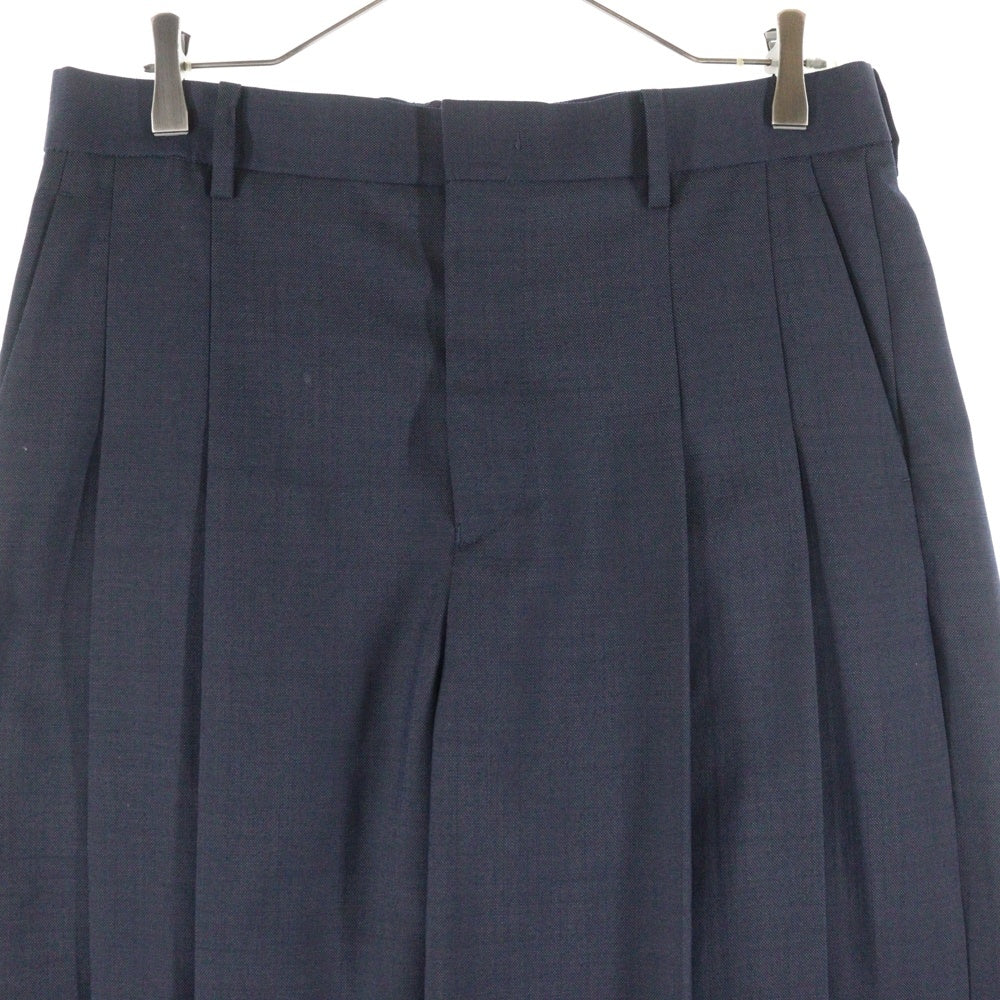 Adam et Rope(アダム エ ロペ) ウール混 スラックスパンツ ネイビー GMS-04110-A