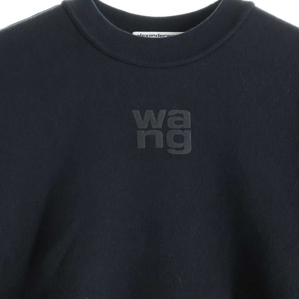ALEXANDER WANG(アレキサンダーワン) ロゴプリント クルーネック スウェットシャツ トレーナー ブラック 4CC3221360