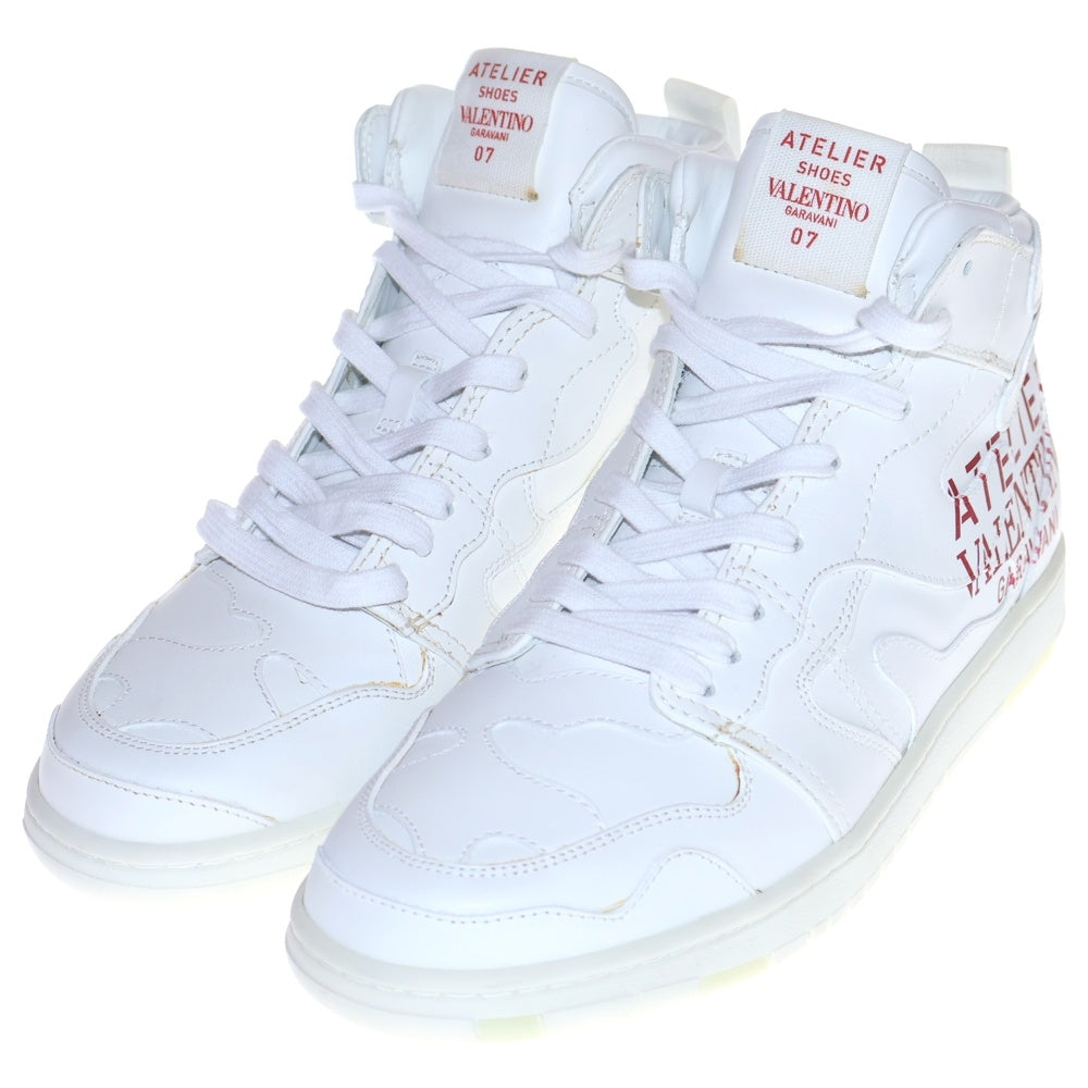 VALENTINO GARAVANI(ヴァレンチノガラヴァーニ) ロゴプリント レザー ハイカットスニーカー ホワイト WY2S0E64