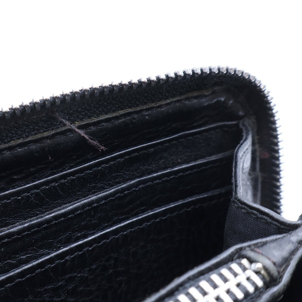 CHROME HEARTS(クロムハーツ) REC F ZIP 3セメタリー クロスパッチ ラウンドファスナーウォレット 長財布 ブラック