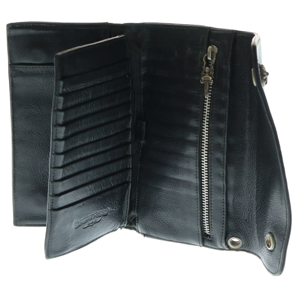 CHROME HEARTS(クロムハーツ) WAVE ウェーブ レザーウォレット 財布 ブラック BCA374