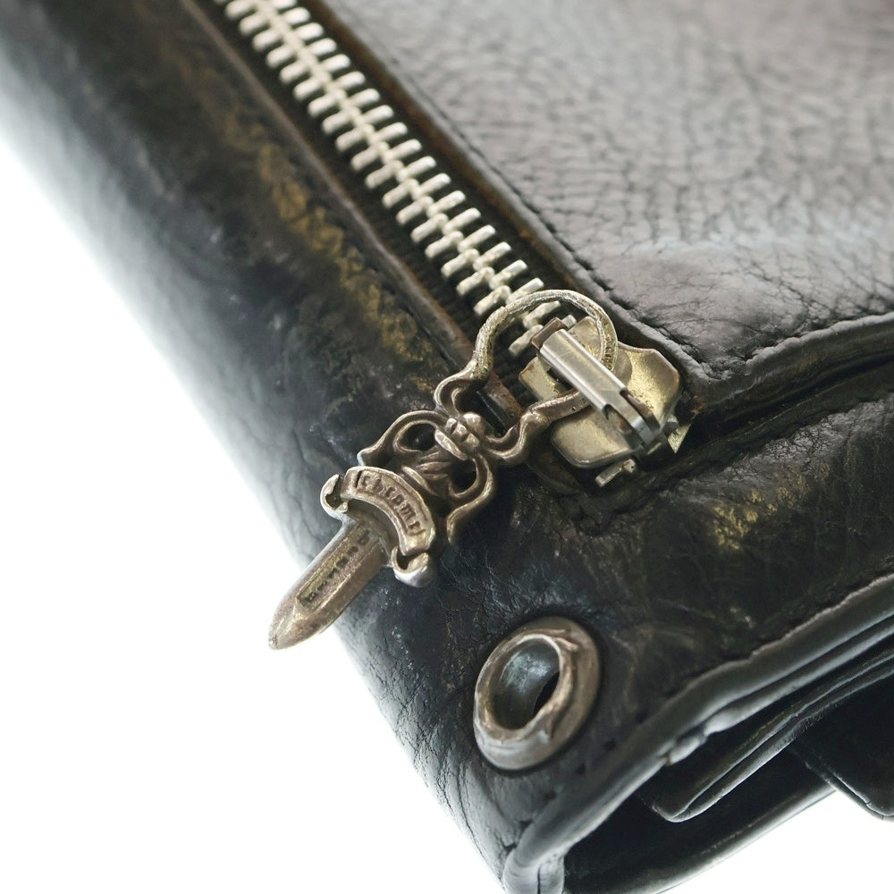 CHROME HEARTS(クロムハーツ) WAVE ウェーブ レザーウォレット 財布 ブラック BCA374