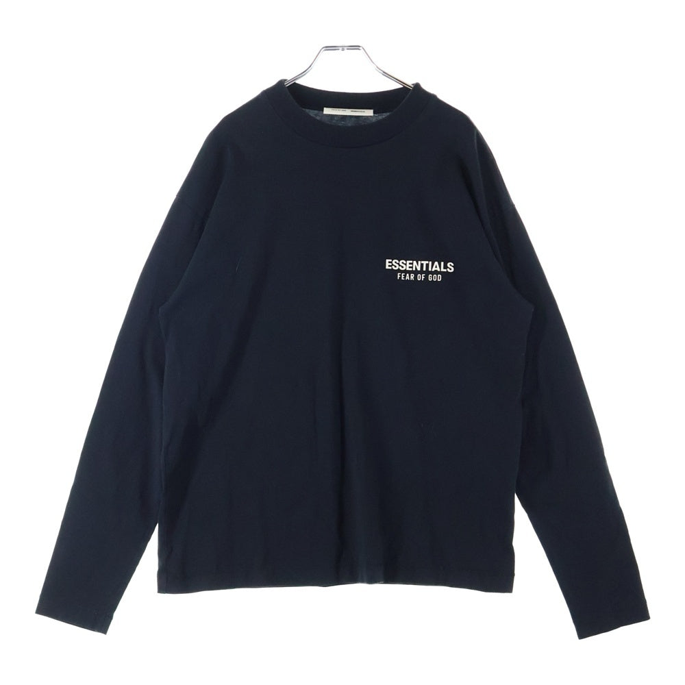 ESSENTIALS FEAR OF GOD(エッセンシャル フィアオブゴッド) ラバーロゴ モックネック 長袖Tシャツ カットソー ブラック