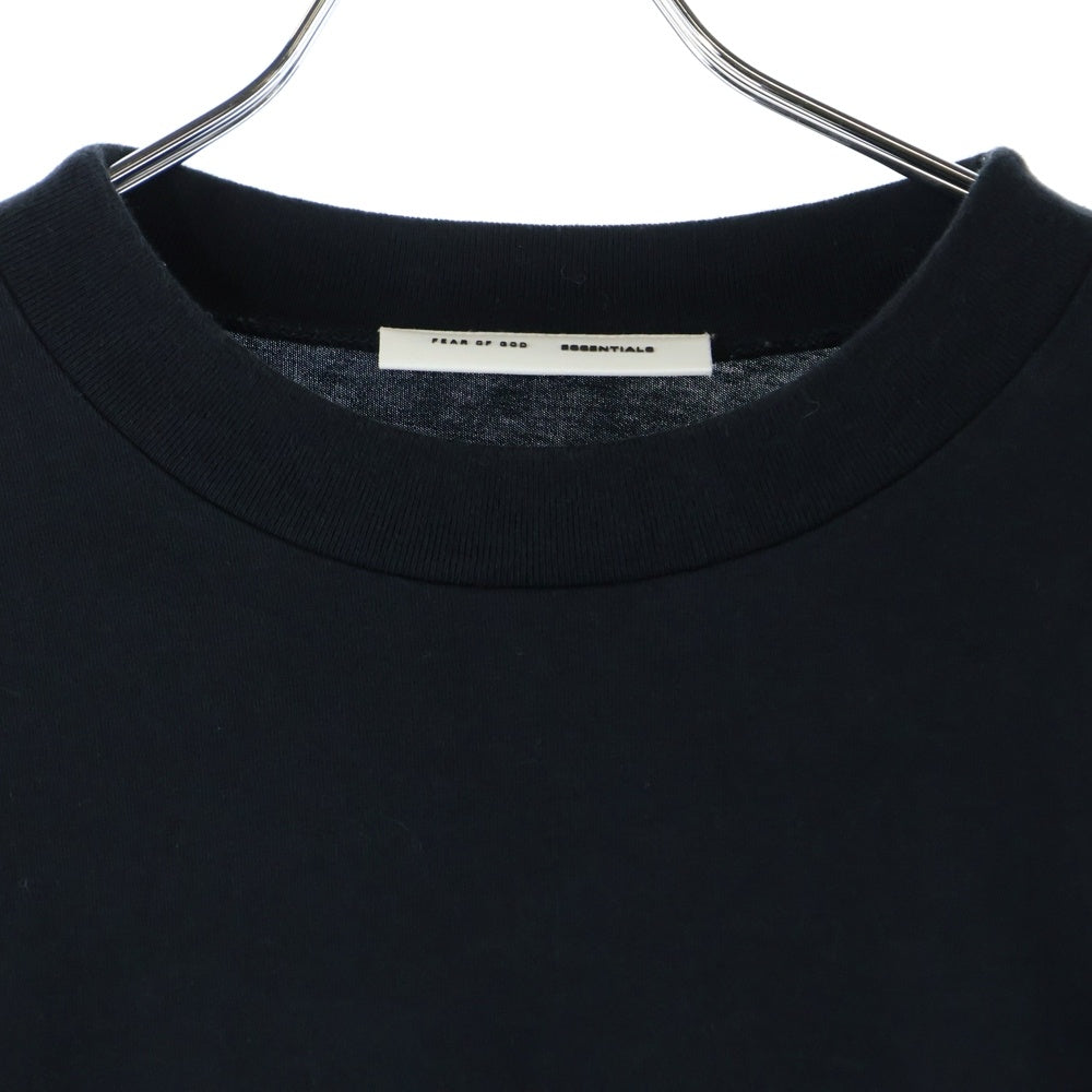 ESSENTIALS FEAR OF GOD(エッセンシャル フィアオブゴッド) ラバーロゴ モックネック 長袖Tシャツ カットソー ブラック