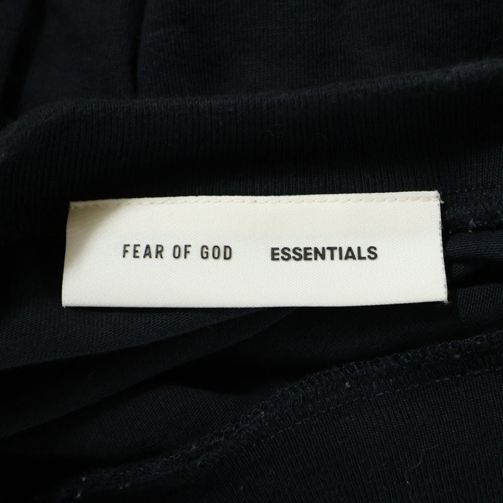 ESSENTIALS FEAR OF GOD(エッセンシャル フィアオブゴッド) ラバーロゴ モックネック 長袖Tシャツ カットソー ブラック