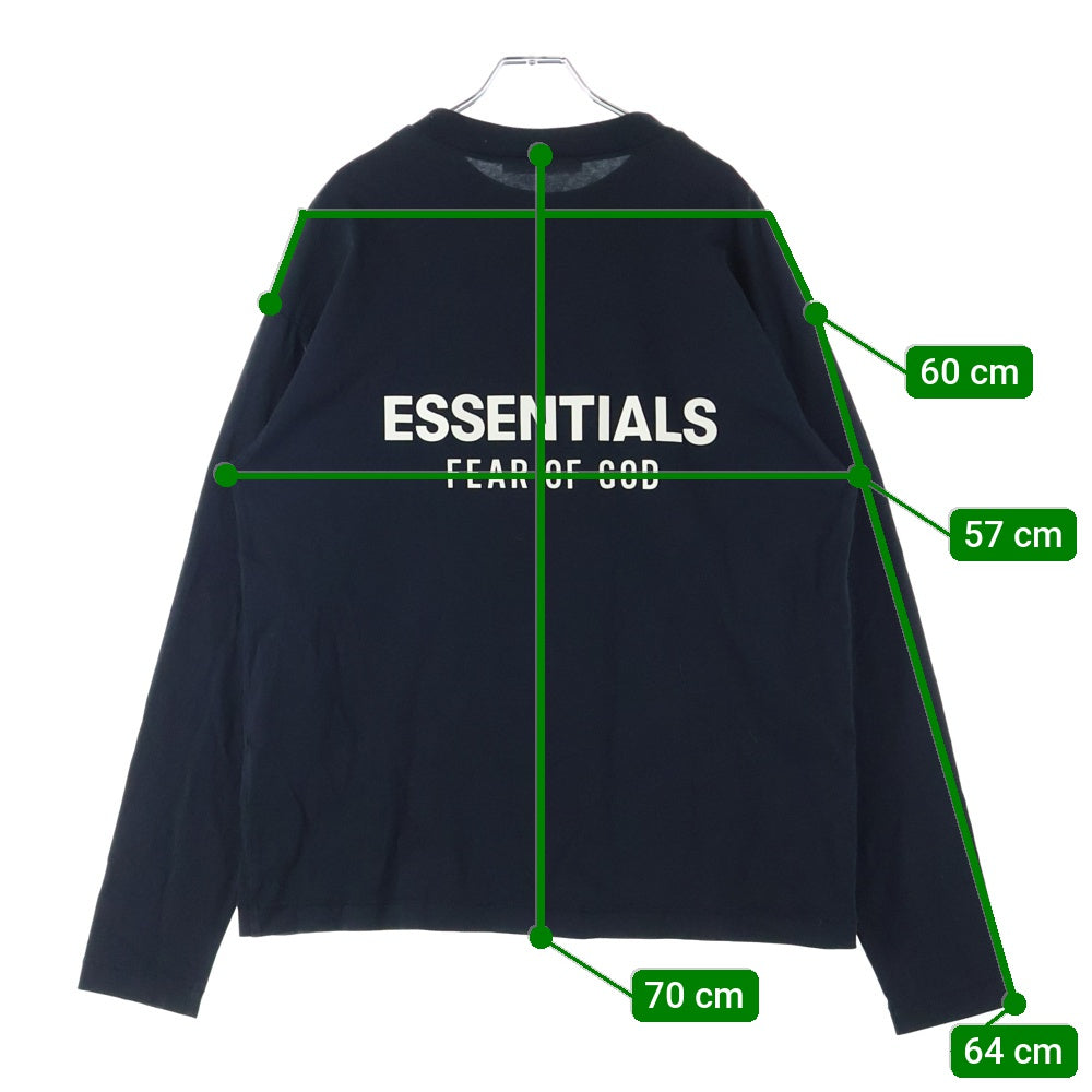 ESSENTIALS FEAR OF GOD(エッセンシャル フィアオブゴッド) ラバーロゴ モックネック 長袖Tシャツ カットソー ブラック