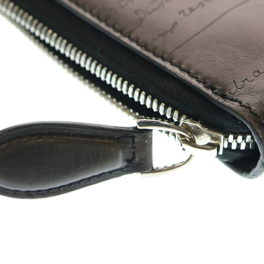 Berluti(ベルルッティ) ニノGM カリグラフィ スクリット パティーヌ クラッチバッグ セカンドバッグ レザー グレー シルバー金具