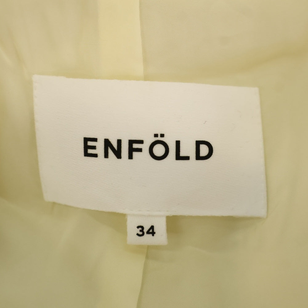 ENFOLD(エンフォルド) ダブルクロススリットオーバーコート ホワイト レディース 300CS230-0460