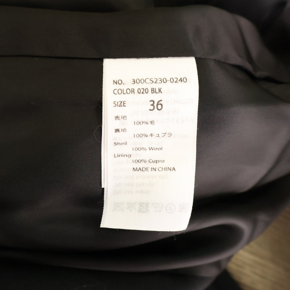 ENFOLD(エンフォルド) ダブル チェスターコート ブラック レディース 300CS230-0240