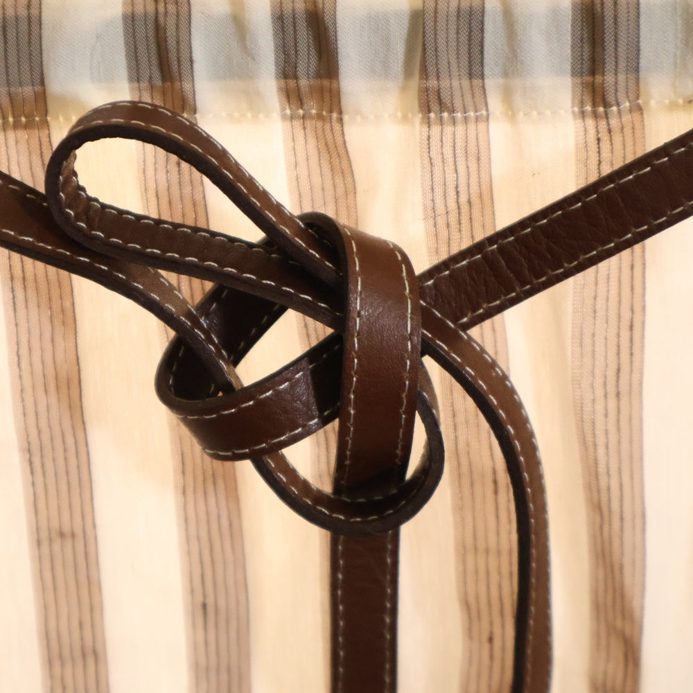 TOMORROWLAND(トゥモローランド) エフェクトストライプ Vネックワンピース ブラウン/ベージュ レディース 13-06-12-06404