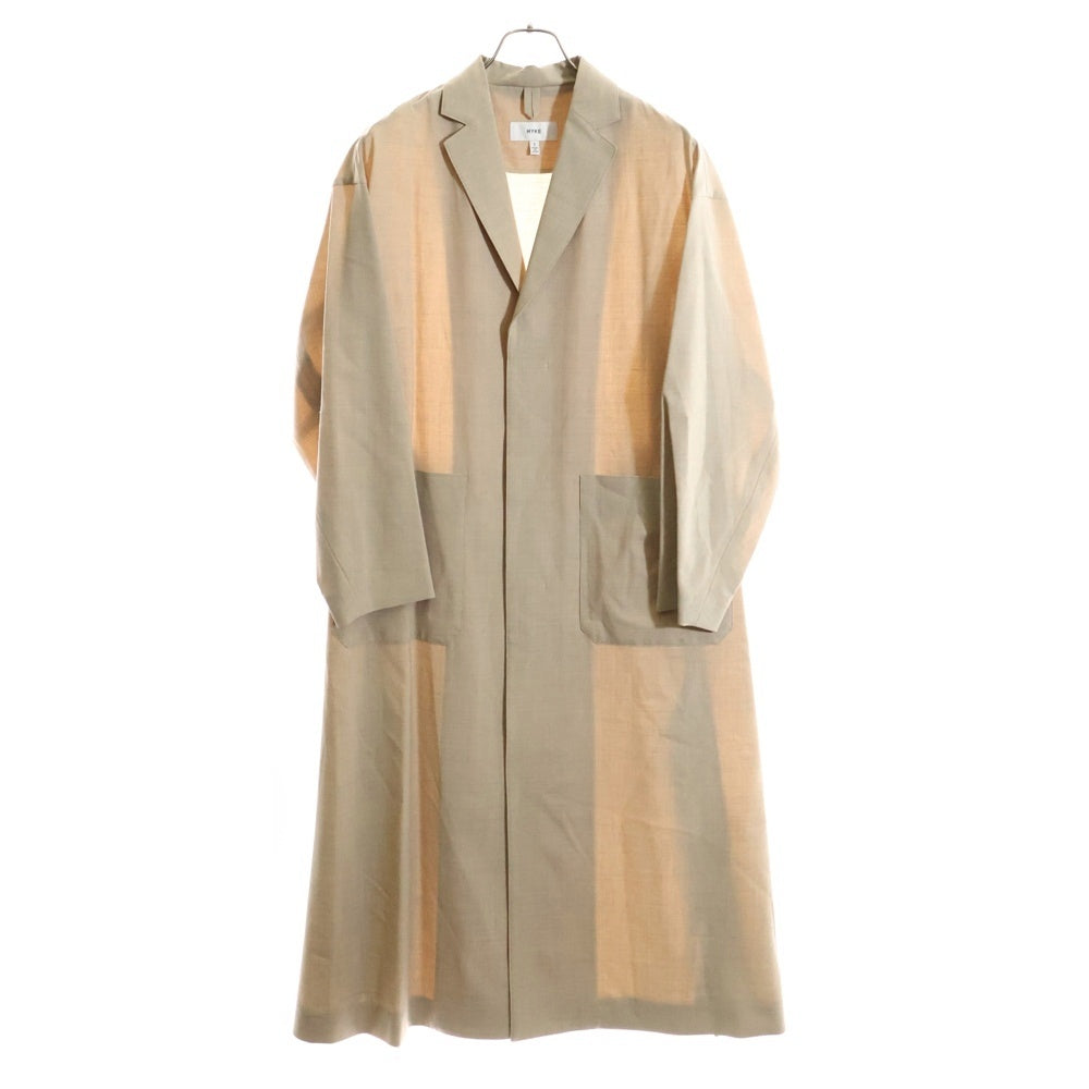 HYKE(ハイク) ウール混 チェスターコート ベージュ