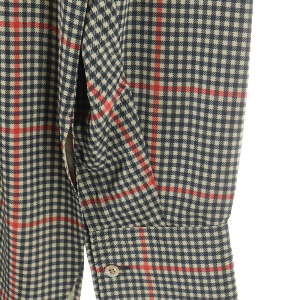 HYKE(ハイク) PLAID GATHERED BLOUSE チェックブラウス 長袖シャツ マルチ レディース