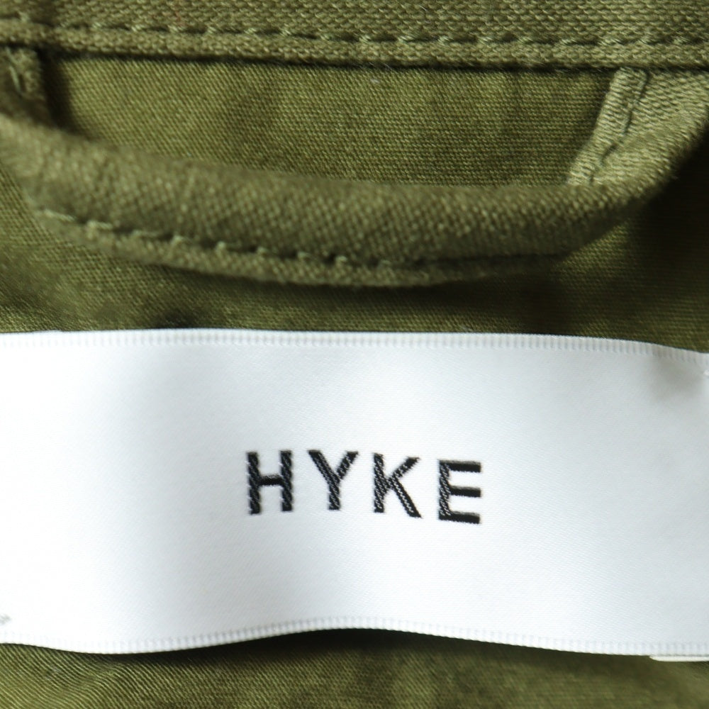 HYKE(ハイク) フィールドジャケット ミリタリーブルゾン カーキ レディース 17022