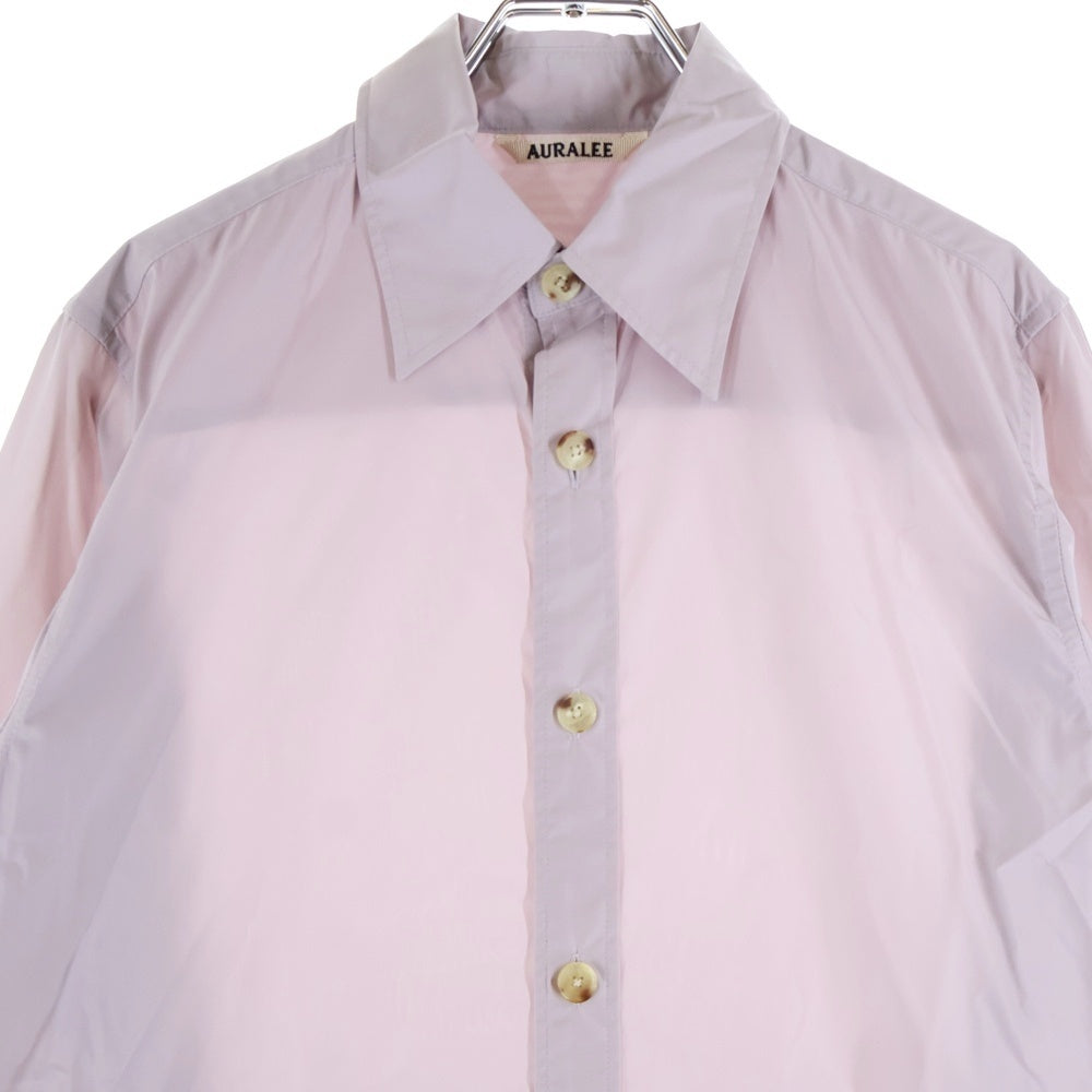 AURALEE(オーラリー) ハイカウントナイロン長袖シャツ パープル A21SS03NL
