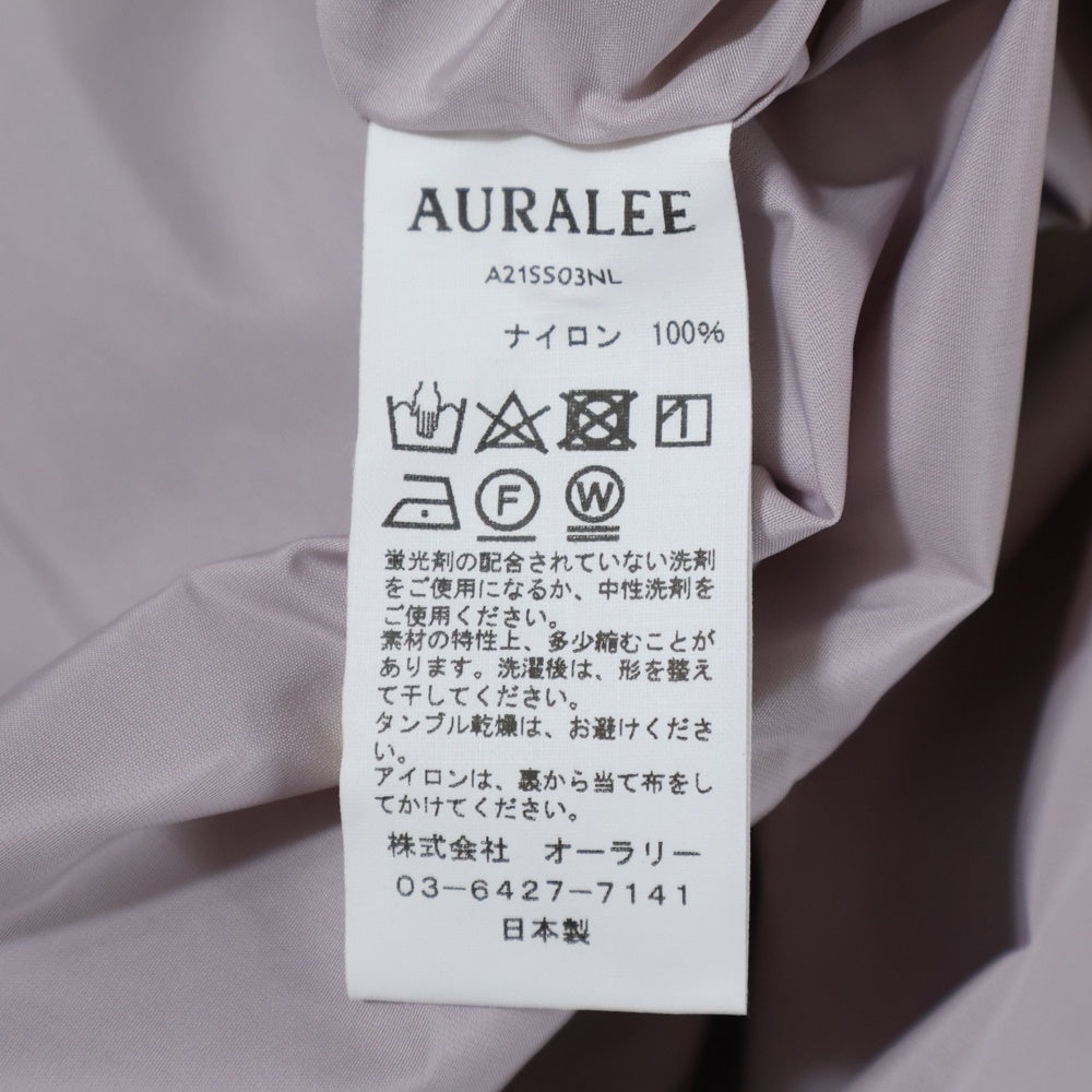 AURALEE(オーラリー) ハイカウントナイロン長袖シャツ パープル A21SS03NL