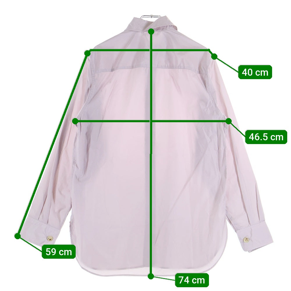 AURALEE(オーラリー) ハイカウントナイロン長袖シャツ パープル A21SS03NL