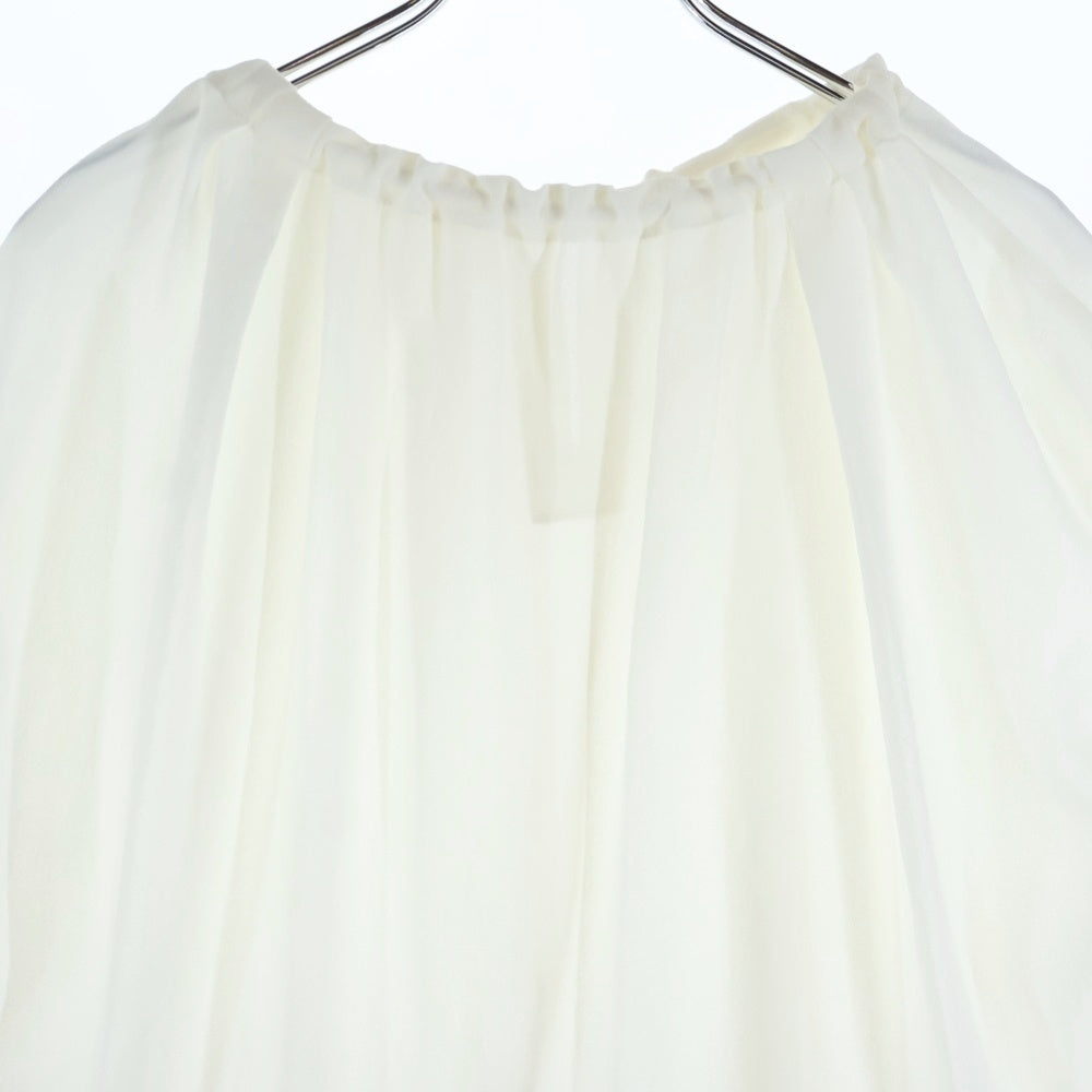 TOMORROWLAND(トゥモローランド) シックアムンゼンドローストリングネック 半袖ブラウス ホワイト レディース