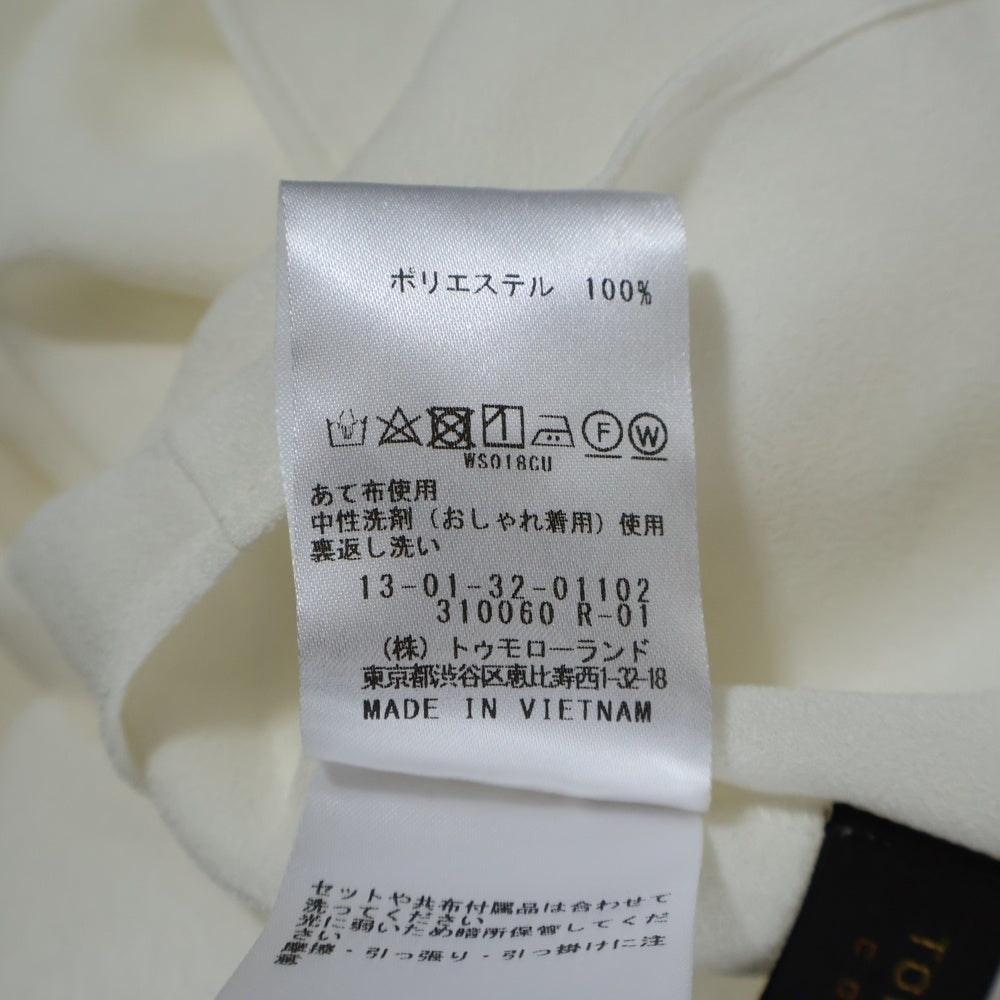 TOMORROWLAND(トゥモローランド) シックアムンゼンドローストリングネック 半袖ブラウス ホワイト レディース