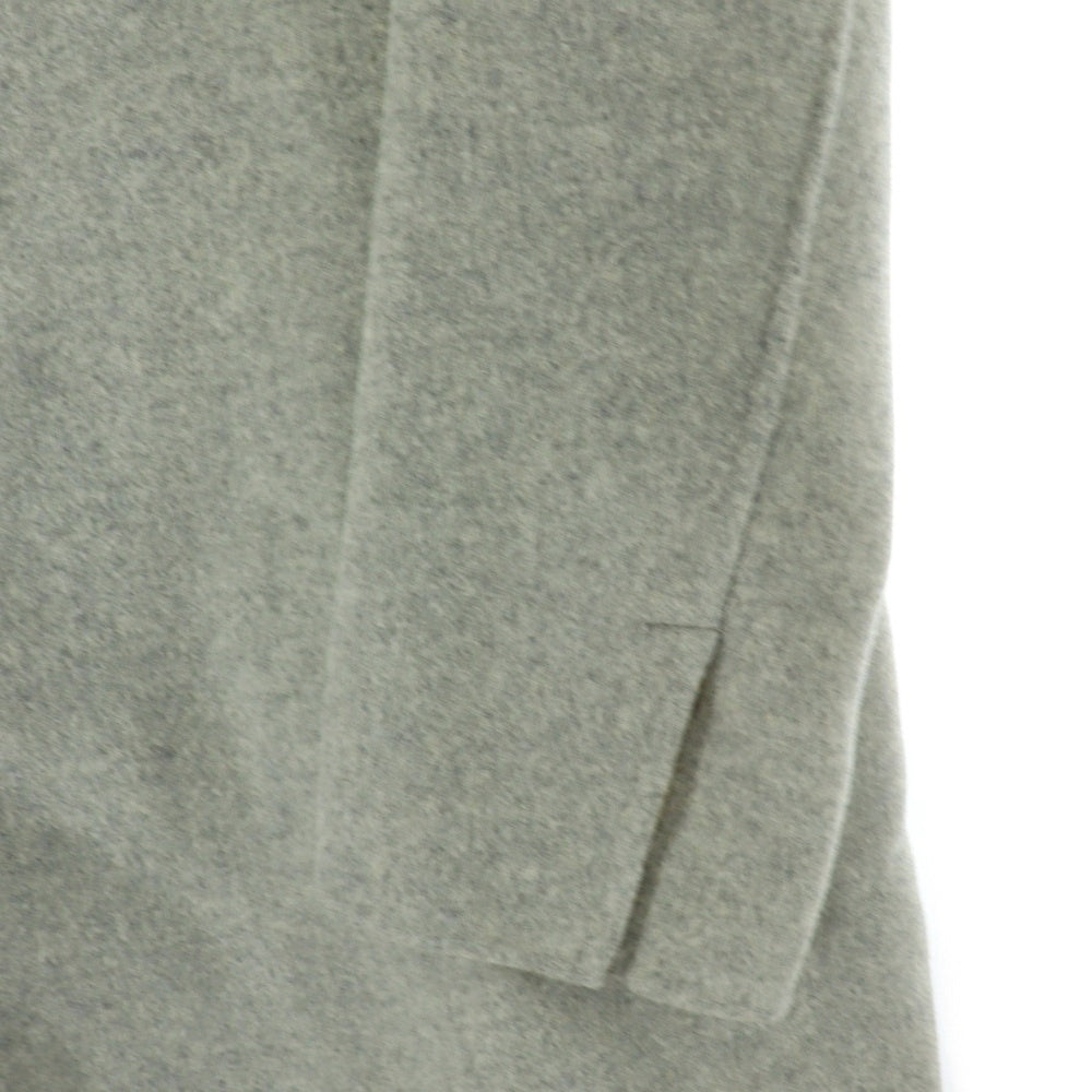 ENFOLD(エンフォルド) ソフトリバー ウール ノーカラーコート グレー レディース 300BA230-1930