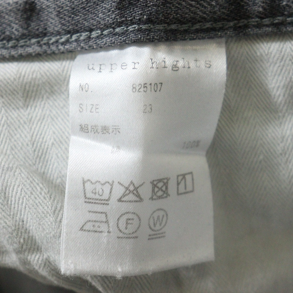 upper hights(アッパーハイツ) 625107 ジップフライ デニム パンツ グレー レディース