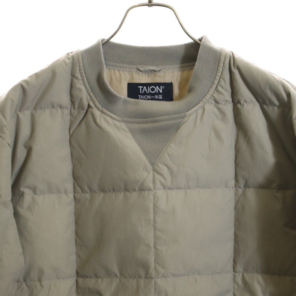 TAION(タイオン) ジップアップ キルティングジャケット グレー QC-078287