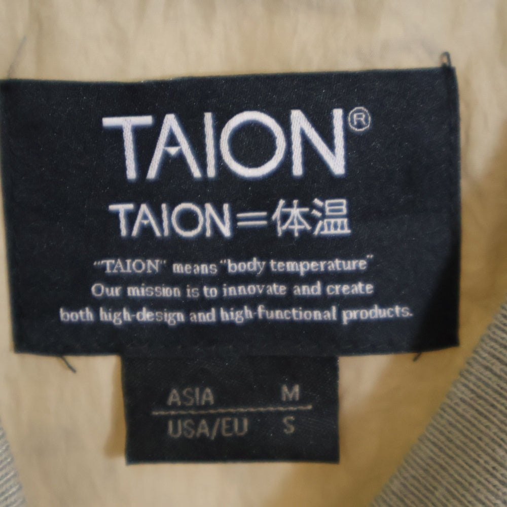 TAION(タイオン) ジップアップ キルティングジャケット グレー QC-078287