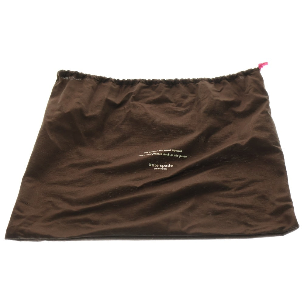 Kate Spade(ケイトスペード) ロゴ レザー ショルダーバッグ ベージュ レディース