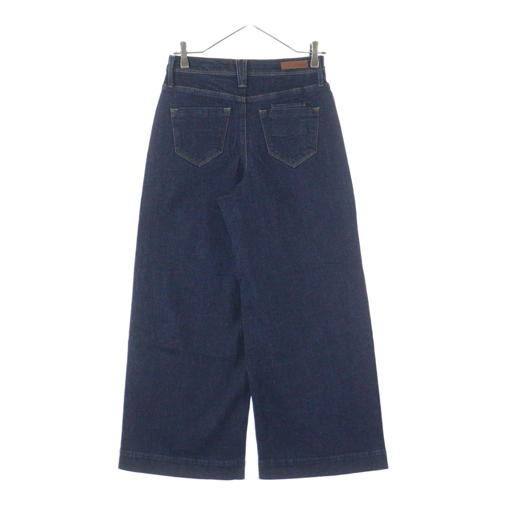 YANUK(ヤヌーク) ジップフライ ワイドデニムパンツ インディゴ レディース 57173503