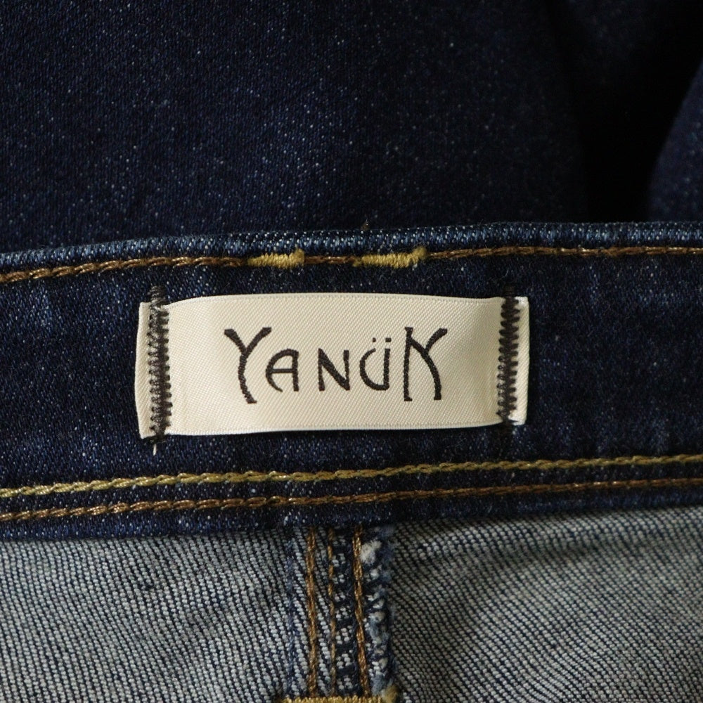 YANUK(ヤヌーク) ジップフライ ワイドデニムパンツ インディゴ レディース 57173503