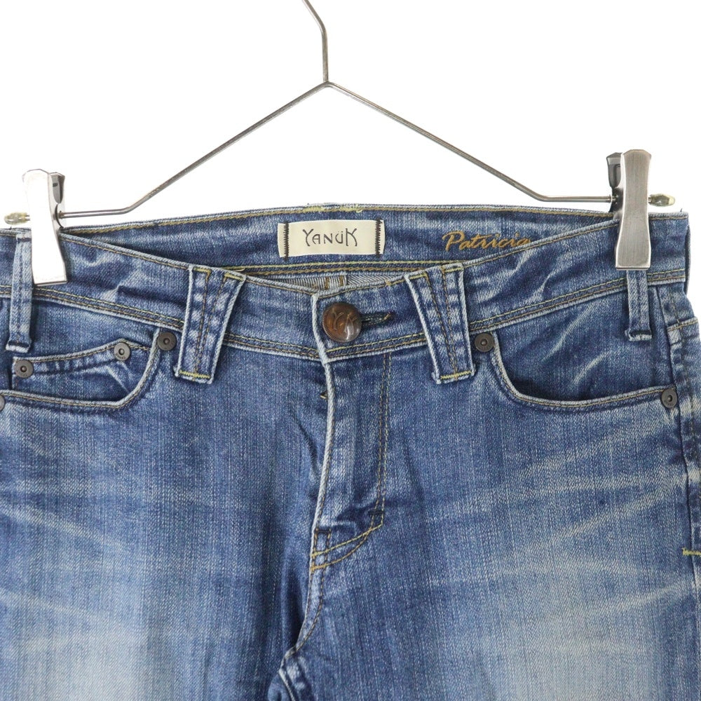 YANUK(ヤヌーク) ジップフライ デニム スキニーパンツ インディゴ レディース 57123047