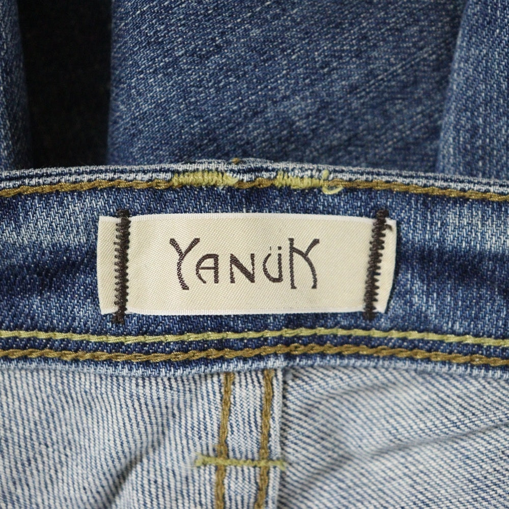 YANUK(ヤヌーク) ジップフライ デニム スキニーパンツ インディゴ レディース 57123047