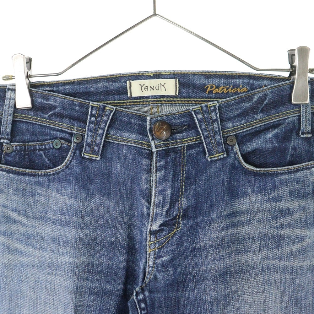 YANUK(ヤヌーク) ジップフライ デニム スキニーパンツ インディゴ レディース 57123047