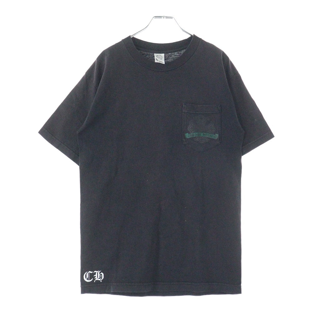 CHROME HEARTS(クロムハーツ) OLD CH PLS S/S TEE オールドバックホースシュープリント 半袖Tシャツ カットソー ブラック/グリーン