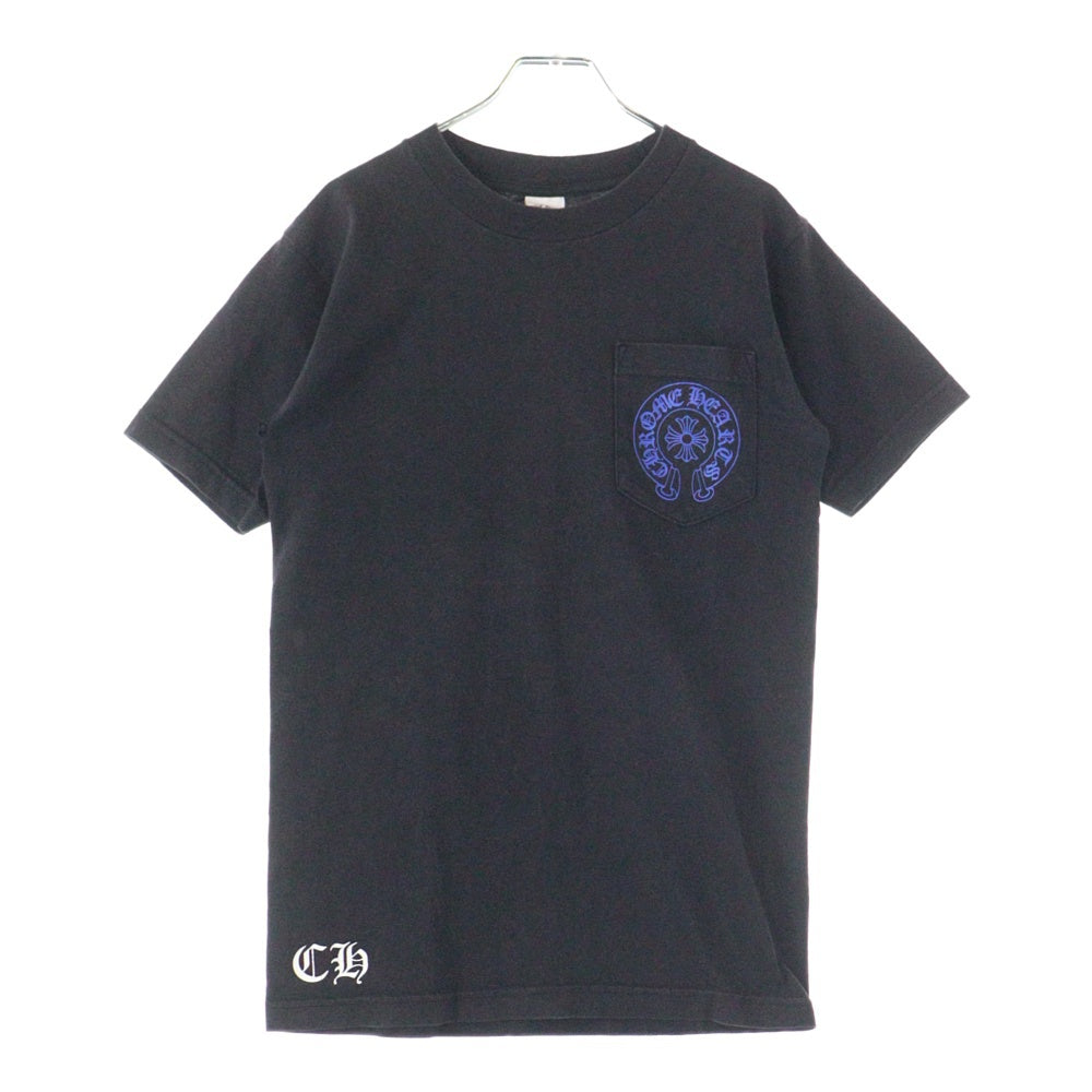 CHROME HEARTS(クロムハーツ) OLD オールド ホースシューCHプリント 半袖Tシャツ カットソー ブラック/ブルー