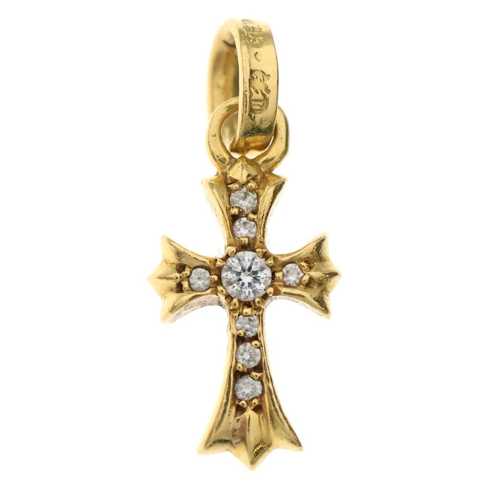 CHROME HEARTS(クロムハーツ) 22K CRS BBYFAT P/DIA ベイビーファットクロス PAVEダイヤ ペンダントトップ ゴールド BCA035