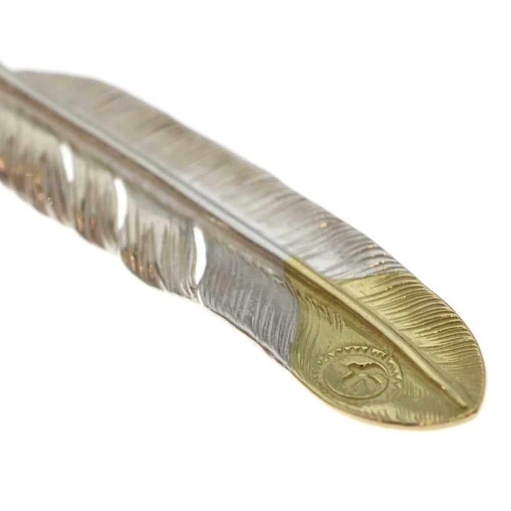 goro's(ゴローズ) 【現行】先金特大フェザー 左向き ペンダントトップ シルバー/ゴールド