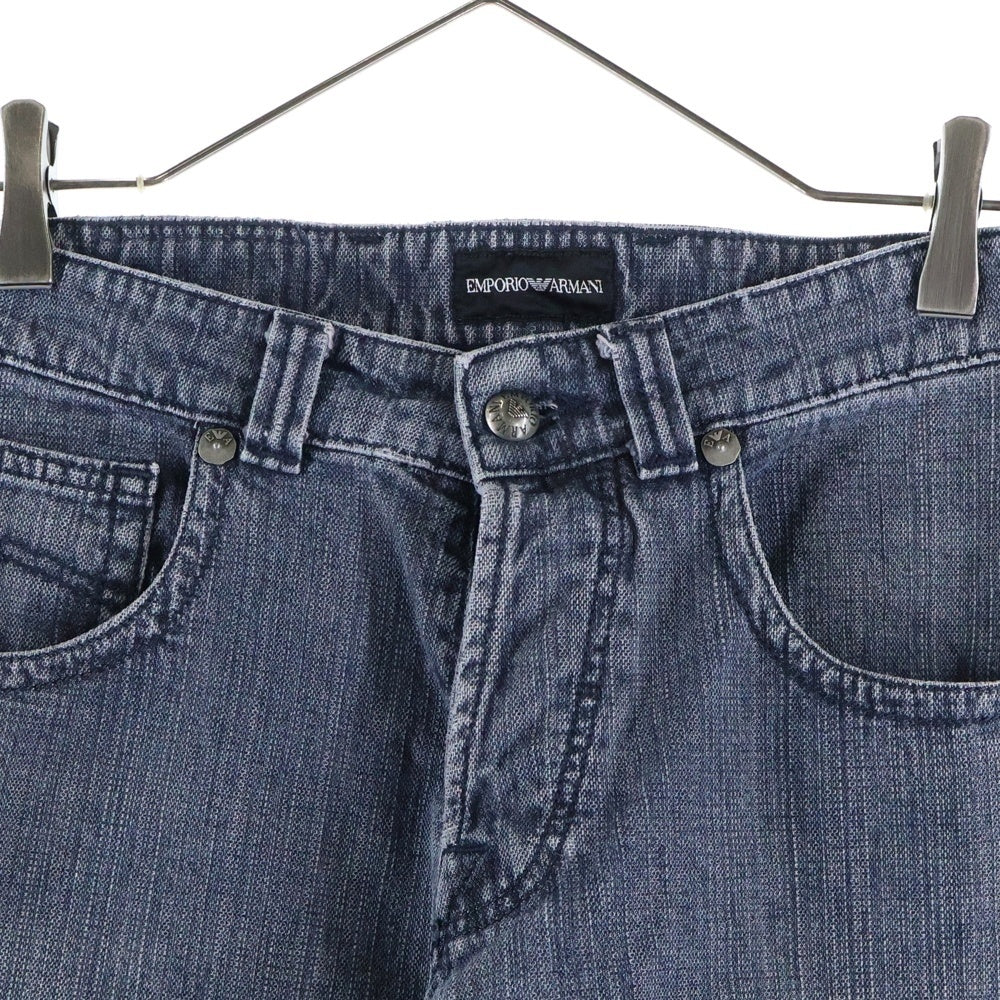 EMPORIO ARMANI(エンポリオアルマーニ) 90S リペア加工 ボタンフライ ストレートデニムパンツ グレー