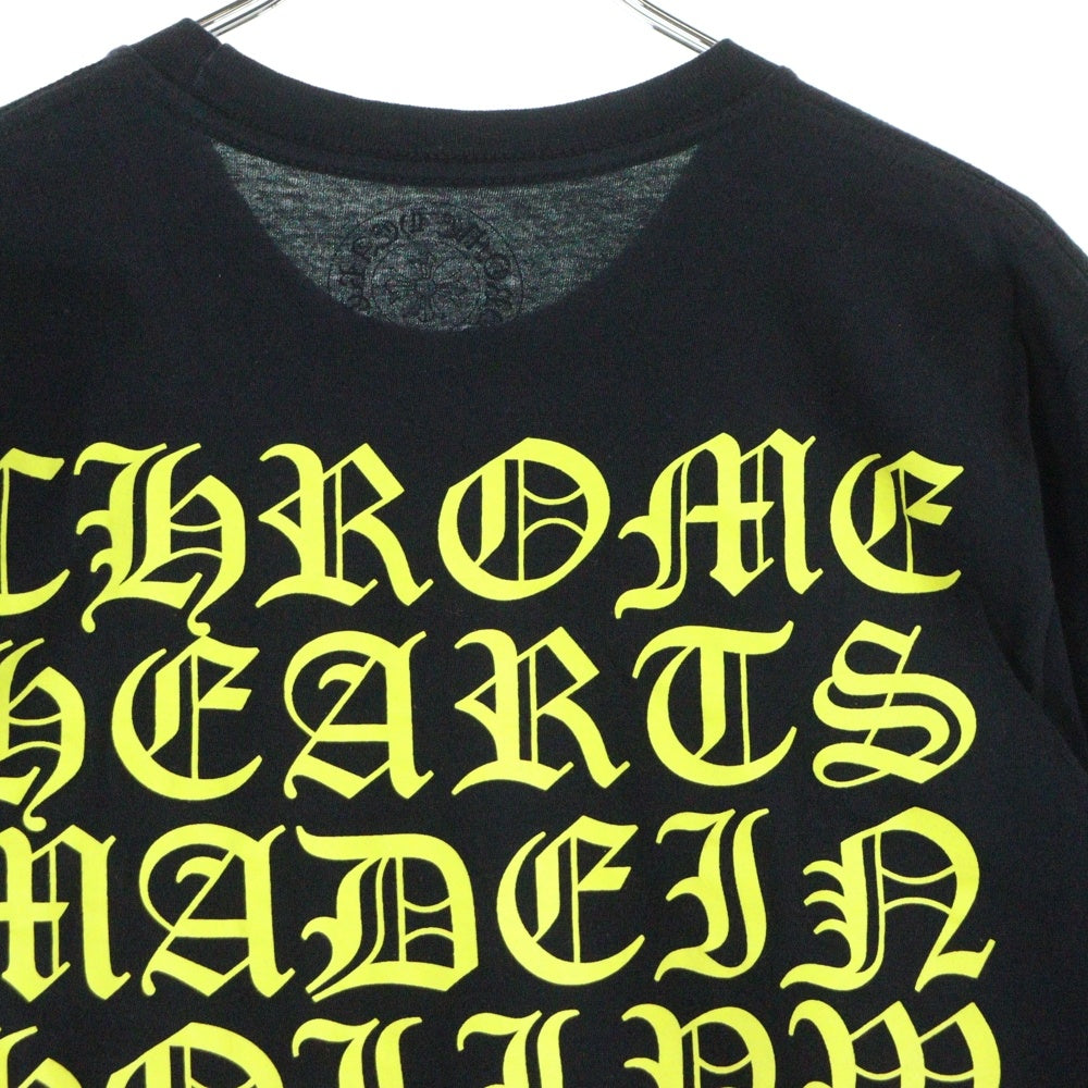 CHROME HEARTS(クロムハーツ) Yellow Made In Hollywood イエロー メイドインハリウッド プリントTシャツ 半袖カットソー ブラック